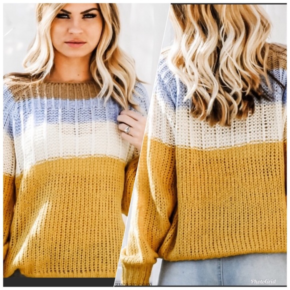 💃🏻Stacy Color Block Knit Sweater - Picture 3 of 8